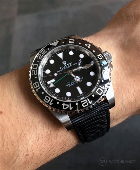 rolex gmt master cloth strap|rolex gmt master ii leather strap.